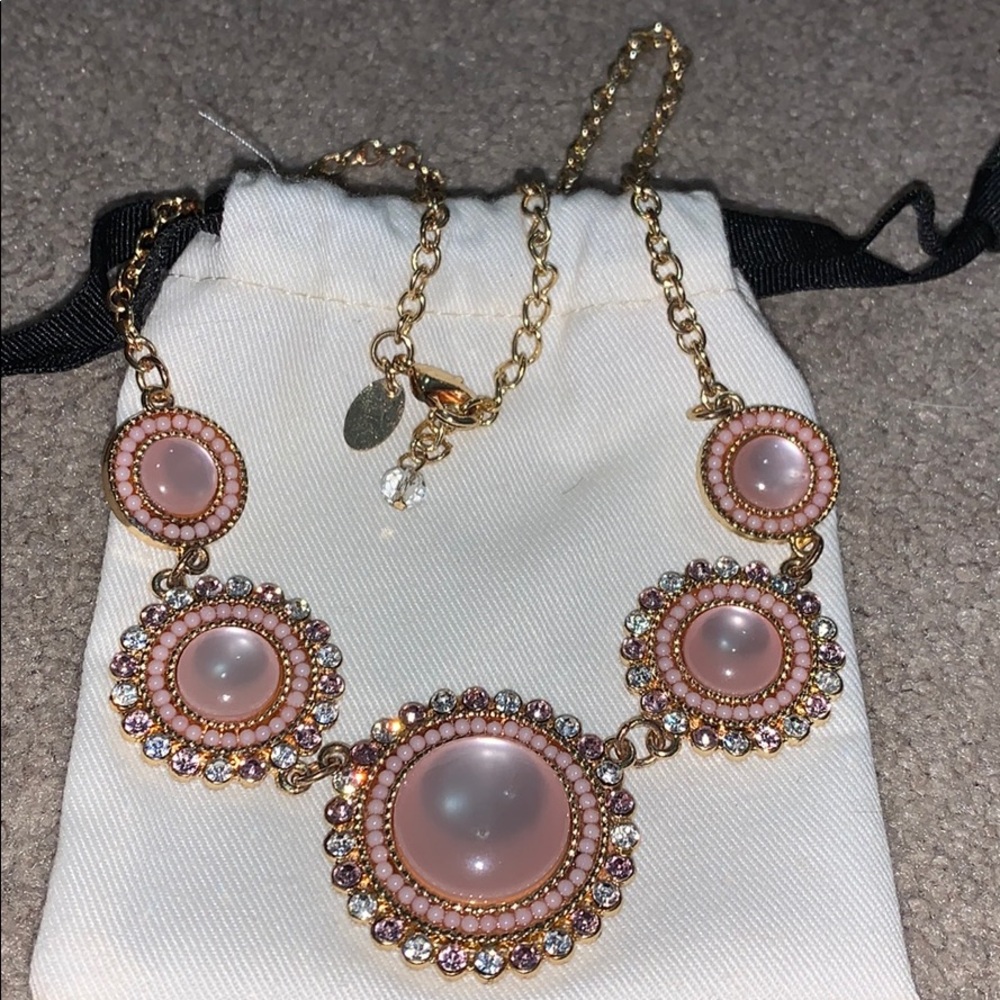 Pink, silver and gold chunky necklace
